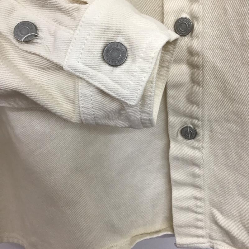 ザラ ZARA シャツ、ブラウス 長袖 長袖シャツ 無地シャツ カラーシャツ L 刺繍 白 / ホワイト /  メンズ USED 古着 中古 10133508