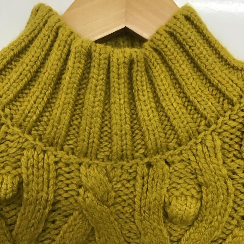 ザラ ZARA ニット、セーター 半袖 S 無地 マスタード / マスタード /  レディース USED 古着 中古 10142887