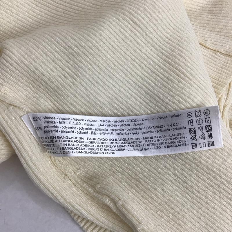 ザラ ZARA ワンピース ロングスカート 3519 003 733 タートルネック リブ 長袖 L 無地 オフホワイト / オフホワイト /  レディース USED 古着 中古 10142239