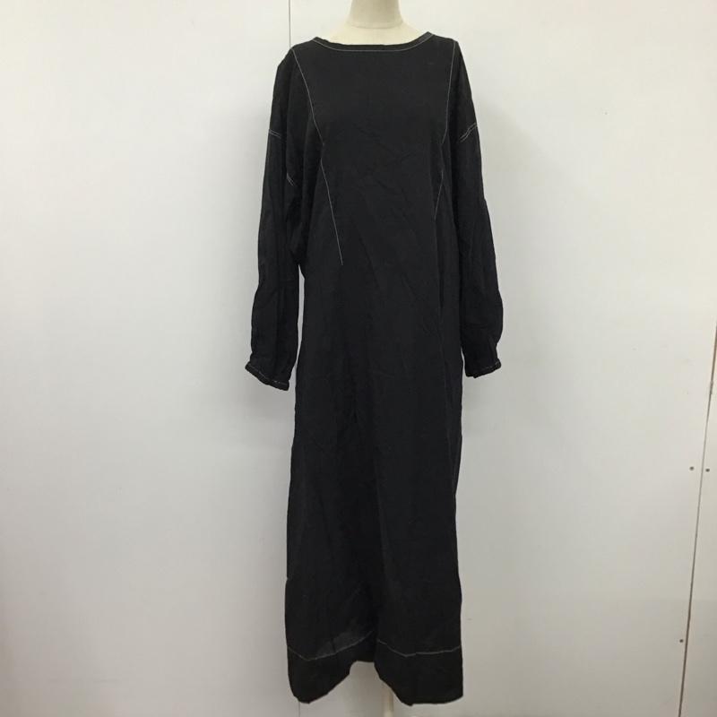 ニコアンド niko and... ワンピース ロングスカート M 無地 黒 / ブラック /  レディース USED 古着 中古 10121273