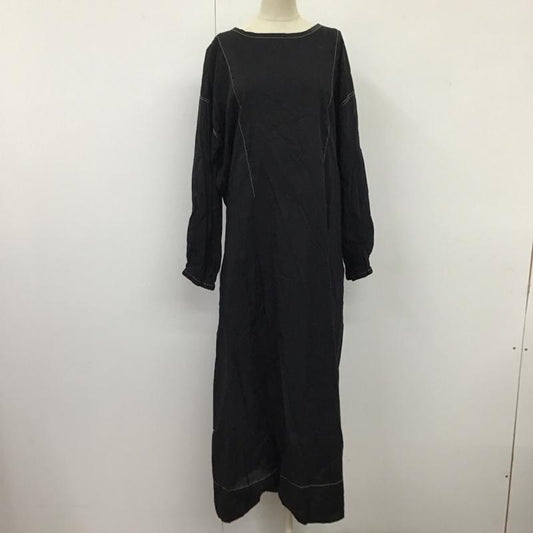 ニコアンド niko and... ワンピース ロングスカート M 無地 黒 / ブラック /  レディース USED 古着 中古 10121273