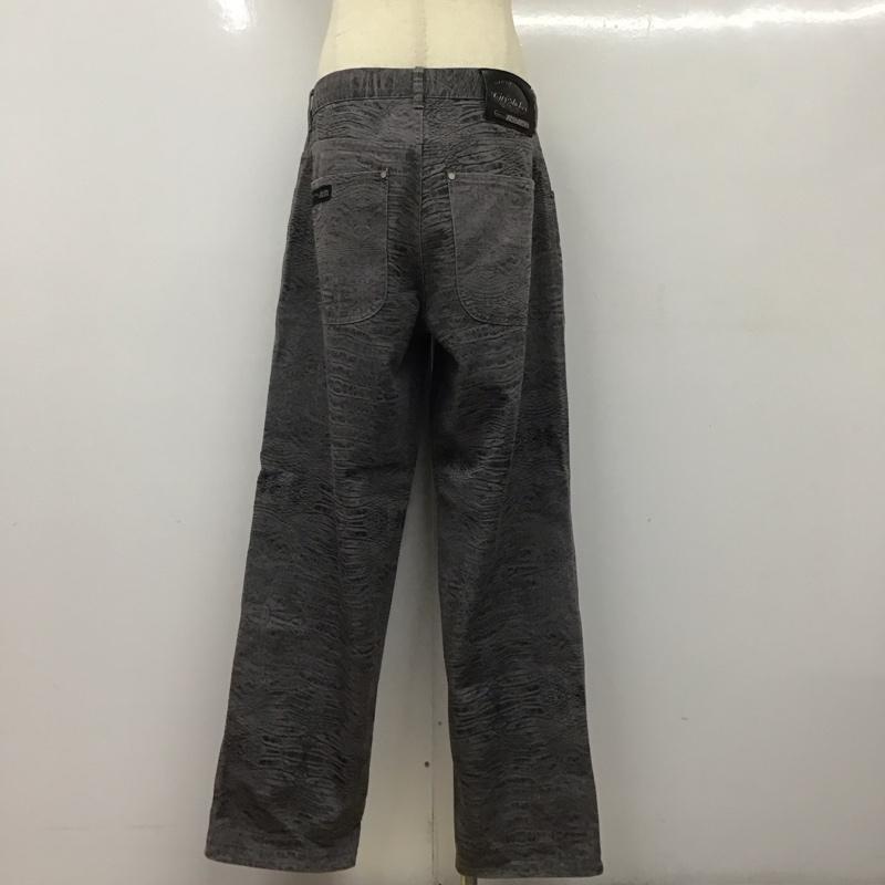 ペレペレ PELLEPELLE パンツ デニム、ジーンズ デニムパンツ ワーカージーンズ カジュアルパンツ ストレートパンツ 36 総柄 灰 / グレー /  メンズ USED 古着 中古 10112072