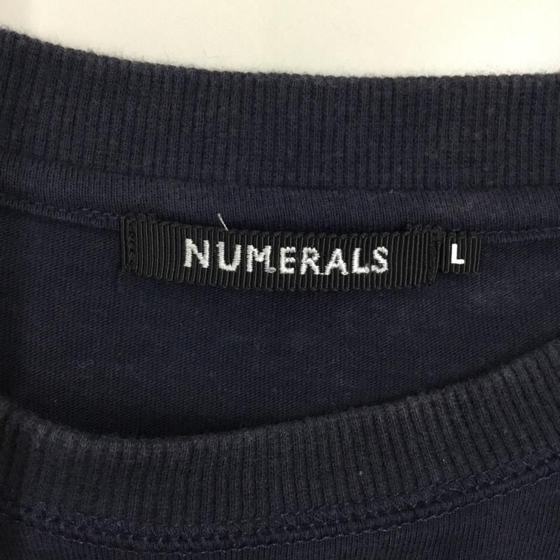 ヌメラルズ NUMERALS Tシャツ 半袖 半袖カットソー クルーネックカットソー 無地Tシャツ L 無地 紺 / ネイビー /  メンズ USED 古着 中古 10114607