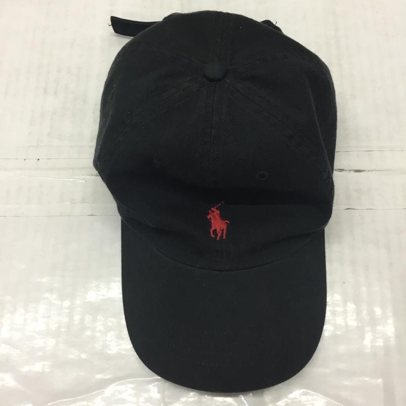 ポロラルフローレン POLO RALPH LAUREN 帽子 キャップ コットン ワンポイント 黒 / ブラック /  メンズ USED 古着 中古 10120568