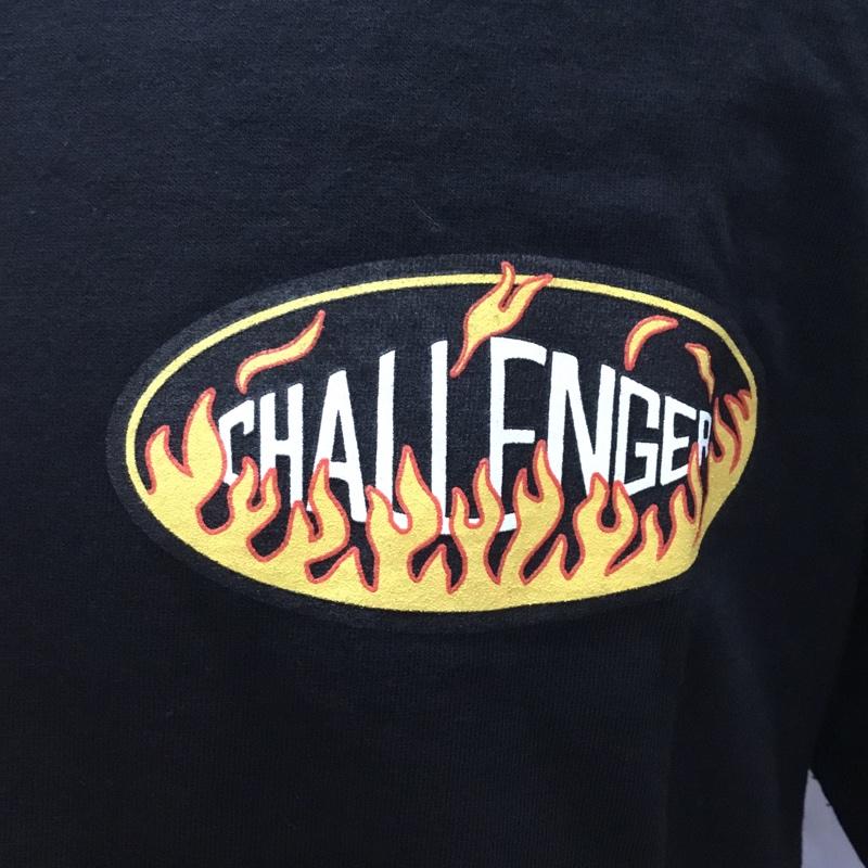 チャレンジャー CHALLENGER Tシャツ 半袖 CLG-TS 021-027 Fire Tee タグ付き L ロゴ、文字 黒 / ブラック /  メンズ USED 古着 中古 10109677