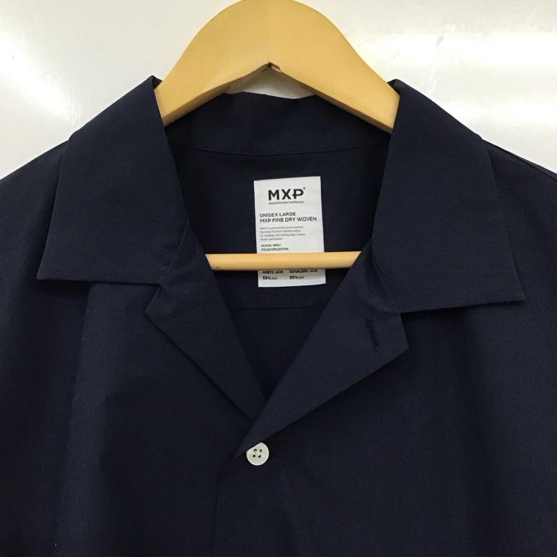 エムエックスピー MXP シャツ、ブラウス 半袖 半袖シャツ 無地シャツ カラーシャツ L 無地 紺 / ネイビー /  メンズ USED 古着 中古 10131496