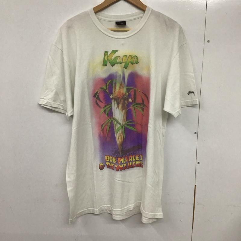 ステューシー STUSSY Tシャツ 半袖 半袖カットソー プリントTシャツ クルーネックカットソー bobmarley L プリント 白 / ホワイト /  メンズ USED 古着 中古 10133106