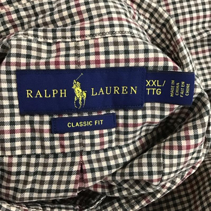 ラルフローレン RALPHLAUREN シャツ、ブラウス 長袖 長袖シャツ チェックシャツ カラーシャツ ボタンダウンシャツ XXL ロゴ、文字 マルチカラー / マルチカラー /  メンズ USED 古着 中古 10125059