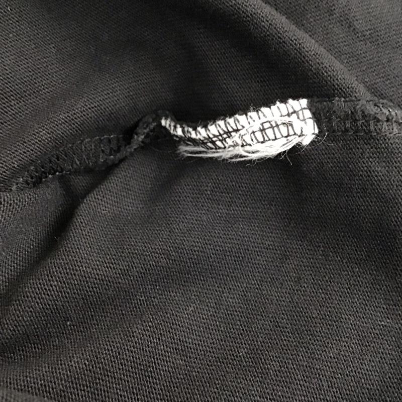 アディダス adidas Tシャツ 半袖 半袖カットソー プリントTシャツ クルーネックカットソー プリント 黒 / ブラック /  メンズ USED 古着 中古 10133706