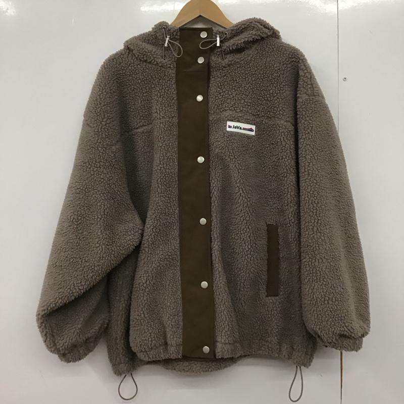 ジャバ Java ジャケット、上着 ジャンパー、ブルゾン jv1240016 スタンドフードボアアウター M 無地 ベージュ / ベージュ / X 茶 / ブラウン /  レディース USED 古着 中古 10146813