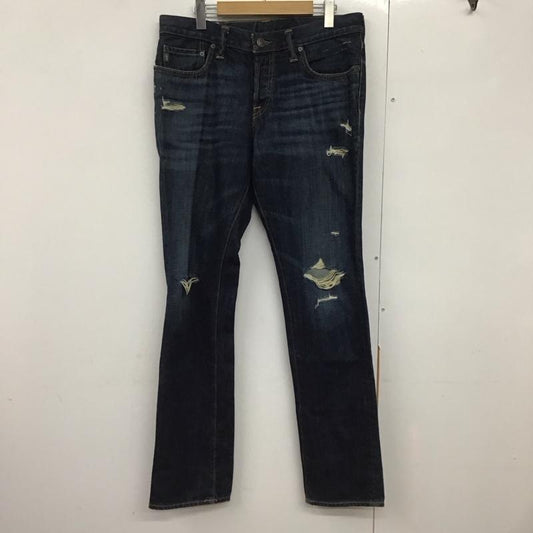 アバクロンビーアンドフィッチ ABERCROMBIE&FITCH パンツ デニム、ジーンズ デニムパンツ スリムパンツ カジュアルパンツ 33インチ 無地 インディゴ / インディゴ /  メンズ USED 古着 中古 10141823