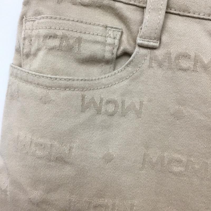 エムシーエム MCM パンツ ワークパンツ、ペインターパンツ カジュアルパンツ スリムパンツ ストレートパンツ ストレッチパンツ ロゴ、文字 ベージュ / ベージュ /  メンズ USED 古着 中古 10113377