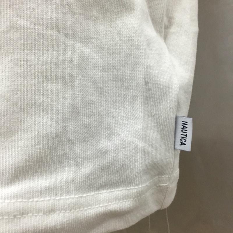 ノーティカ NAUTICA カットソー 半袖 半袖カットソー プリントTシャツ クルーネックカットソー L ロゴ、文字 白 / ホワイト /  メンズ USED 古着 中古 10120480