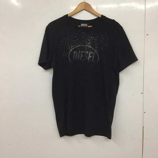 ディーゼル DIESEL Tシャツ 半袖 半袖カットソー プリントTシャツ クルーネックカットソー M プリント 黒 / ブラック /  メンズ USED 古着 中古 10137948