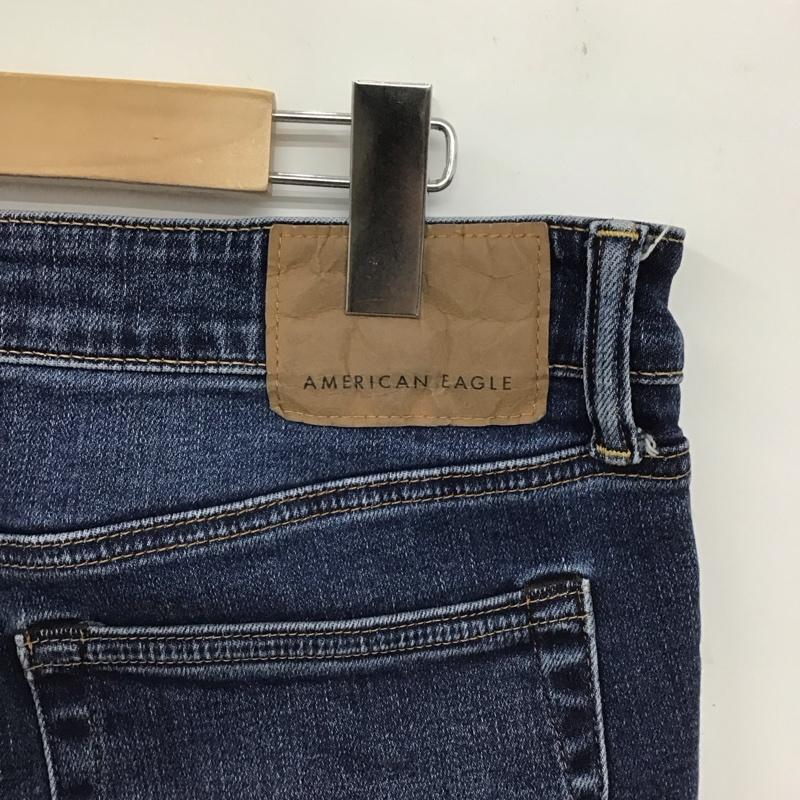 アメリカンイーグル AMERICANEAGLE パンツ デニム、ジーンズ デニムパンツ スリムパンツ ストレッチパンツ 33インチ ダメージ加工 インディゴ / インディゴ /  メンズ USED 古着 中古 10148014