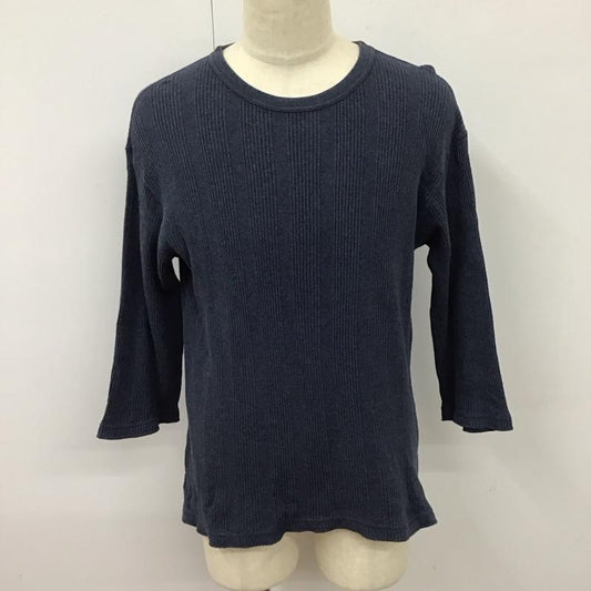 グリーンレーベルリラクシング green label relaxing カットソー 七分袖 3217-199-4649 リブ クルーネック M  紺 / ネイビー /  メンズ USED 古着 中古 10118337