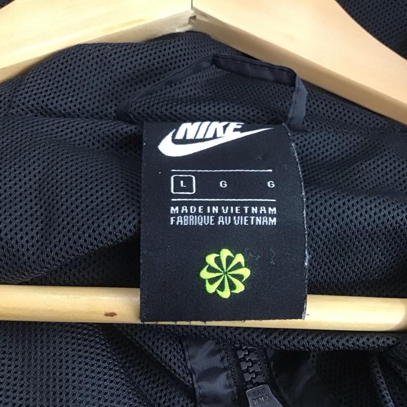 ナイキ NIKE ジャケット、上着 ジャンパー、ブルゾン da0002-010 ウィンドブレーカー ウーブンフーディジャケット L ロゴ、文字 黒 / ブラック /  メンズ USED 古着 中古 10148026