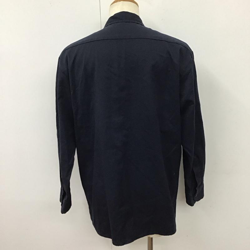 ディッキーズ Dickies シャツ、ブラウス 長袖 574DN ワークシャツ M 無地 紺 / ネイビー /  メンズ USED 古着 中古 10118331