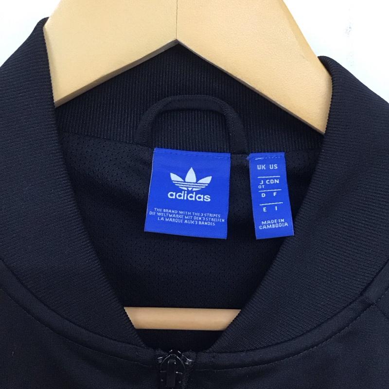 アディダス adidas ジャケット、上着 ジャンパー、ブルゾン BK5931 スーパースタートラックトップ プリント X ロゴ、文字 黒 / ブラック /  レディース USED 古着 中古 10139942