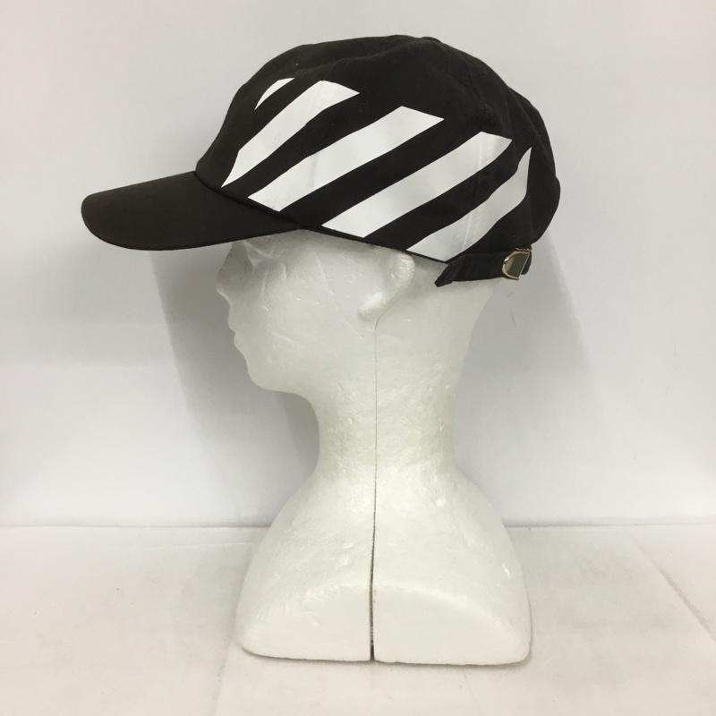 オフホワイト Off-White 帽子 キャップ プリント 黒 / ブラック /  メンズ USED 古着 中古 10133096