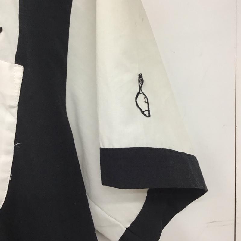 古着 USED シャツ、ブラウス 半袖 半袖シャツ ボーリングシャツ カラーシャツ CruisinUSA 古着 M ロゴ、文字 白 / ホワイト / X 黒 / ブラック /  メンズ USED 古着 中古 10137969