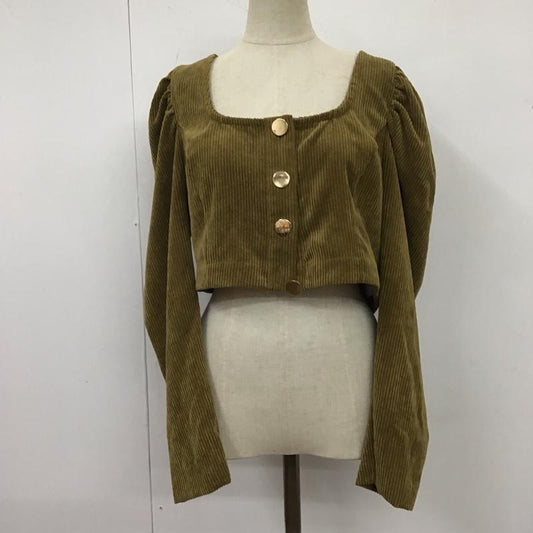 ザラ ZARA ジャケット、上着 ジャケット、ブレザー 7969 246 751 ショート丈 コーデュロイ トップス L 無地 キャメル / キャメル /  レディース USED 古着 中古 10109690