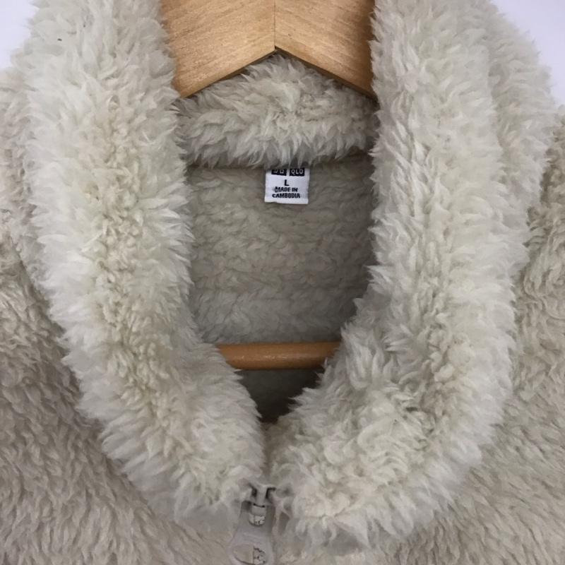 ユニクロ UNIQLO ジャケット、上着 ジャケット、ブレザー 341-440593 ファーリーフリースフルジップジャケット スタンドカラー L 無地 白 / ホワイト /  メンズ USED 古着 中古 10131219