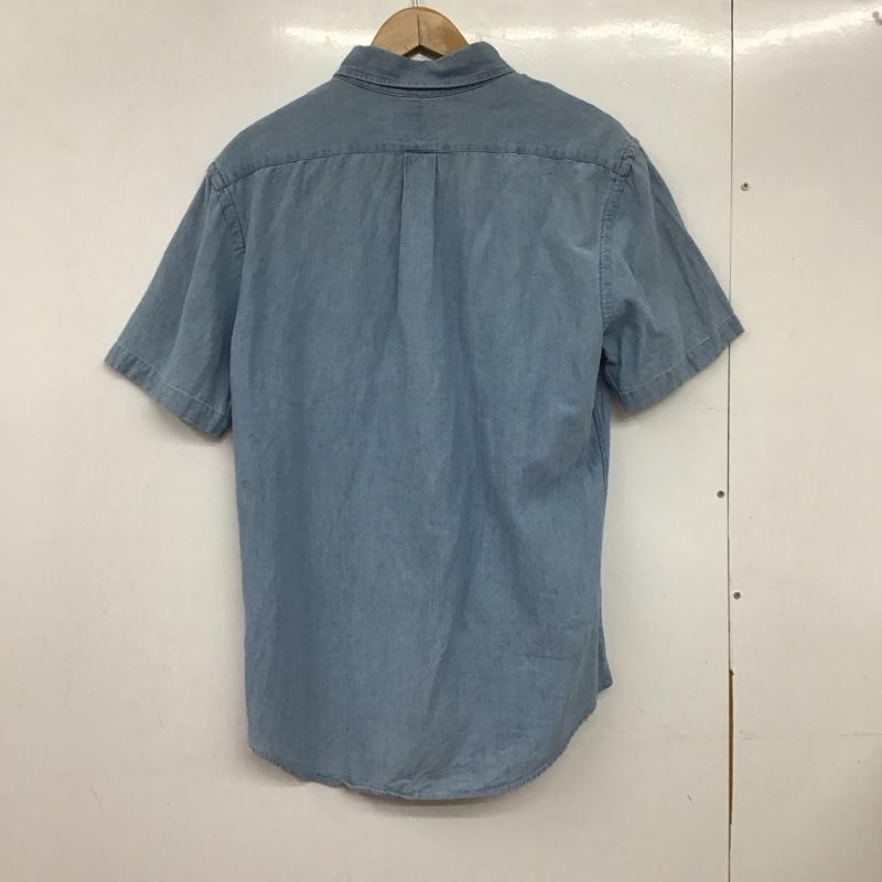 ラルフローレン RALPHLAUREN シャツ、ブラウス 半袖 半袖デニムシャツ ボタンダウンシャツ L ロゴ、文字 インディゴ / インディゴ /  メンズ USED 古着 中古 10133966