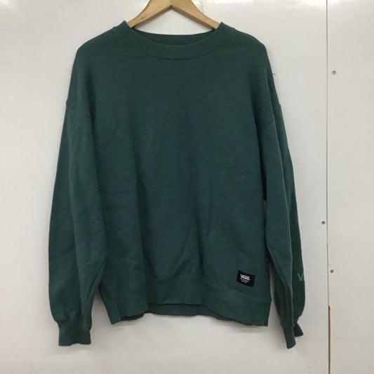 バンズ VANS トレーナー 長袖 長袖トレーナー スウェット クルーネック プルオーバー S 無地 緑 / グリーン /  メンズ USED 古着 中古 10137691