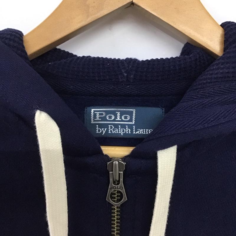 ポロバイラルフローレン Polo by RALPH LAUREN パーカー 長袖 ジップアップパーカー 長袖パーカー カジュアルジャケット S ロゴ、文字 紺 / ネイビー /  メンズ USED 古着 中古 10140828