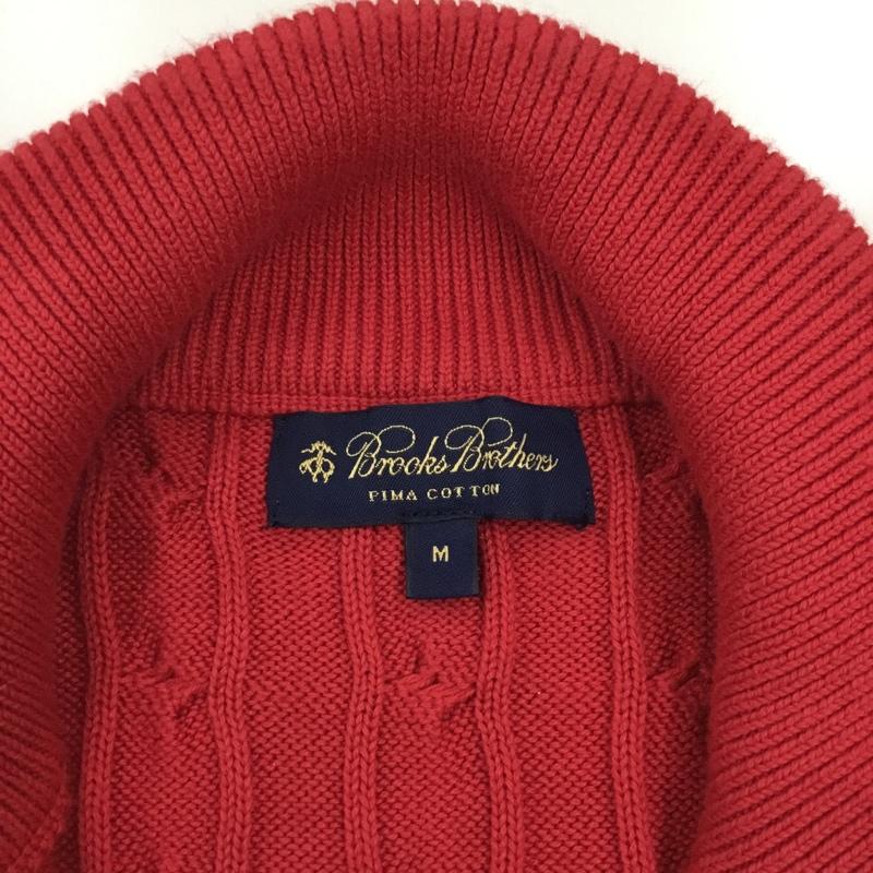ブルックスブラザーズ BROOKS BROTHERS ニット、セーター 長袖 長袖ニットカットソー ニット セーター スタンドカラーネックニット M  赤 / レッド /  メンズ USED 古着 中古 10113341