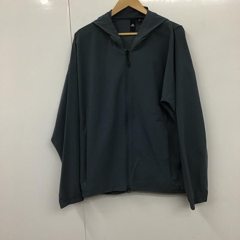アディダス adidas ジャケット、上着 ジャケット、ブレザー fm5398 メッシュジャケット ジップアップジャケット アウター ロゴ、文字 紺 / ネイビー /  メンズ USED 古着 中古 10130686