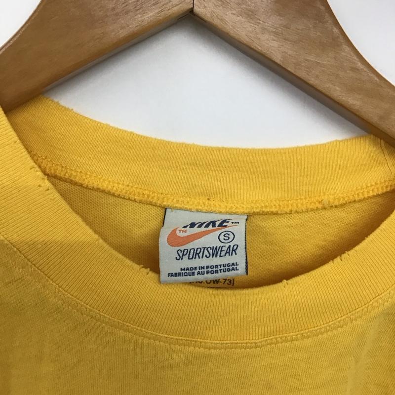 ナイキ NIKE Tシャツ 半袖 半袖カットソー プリントTシャツ クルーネックカットソー 古着 S プリント 黄 / イエロー /  メンズ USED 古着 中古 10144185