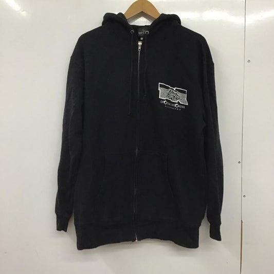 オールアラウンド ALLAROUND パーカー 長袖 長袖 XL ロゴ、文字 黒 / ブラック /  メンズ USED 古着 中古 10137236