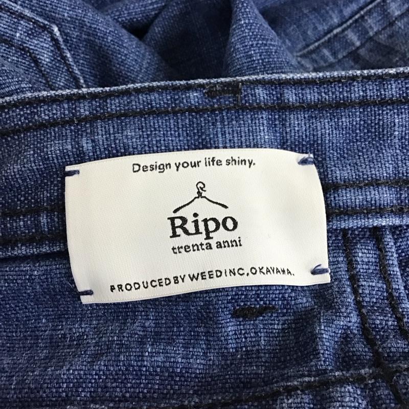 リポトレンタアンニ Ripo trenta anni パンツ デニム、ジーンズ デニムパンツ ストレートパンツ ワイドパンツ カジュアルパンツ L 無地 インディゴ / インディゴ /  メンズ USED 古着 中古 10119126