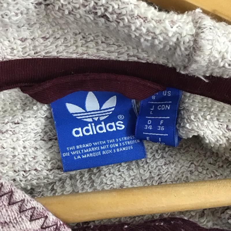 アディダス adidas パーカー 半袖 L 無地 マルチカラー / マルチカラー /  レディース USED 古着 中古 10144559
