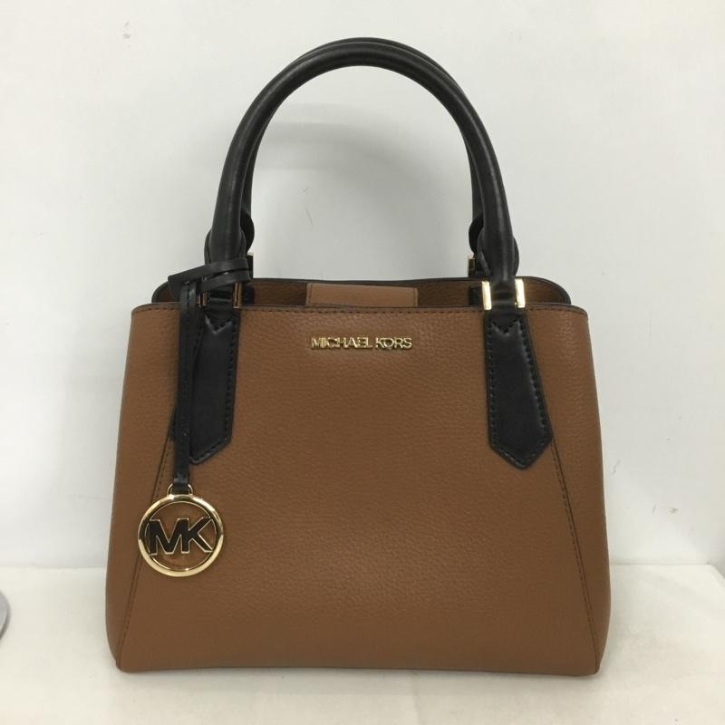 マイケルコース MICHAEL KORS ハンドバッグ ハンドバッグ 35S0GKFS1T ロゴ、文字 茶 / ブラウン / X 黒 / ブラック /  レディース USED 古着 中古 10140819