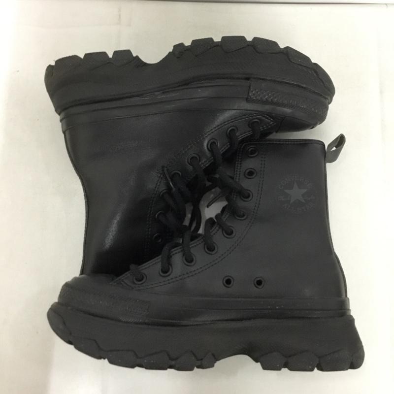 コンバース CONVERSE スニーカー スニーカー 1SD544 ALL STAR R TREKWAVE SL SHIN-HI 23.5cm 厚底 23.5cm ロゴ、文字 黒 / ブラック /  レディース USED 古着 中古 10148635