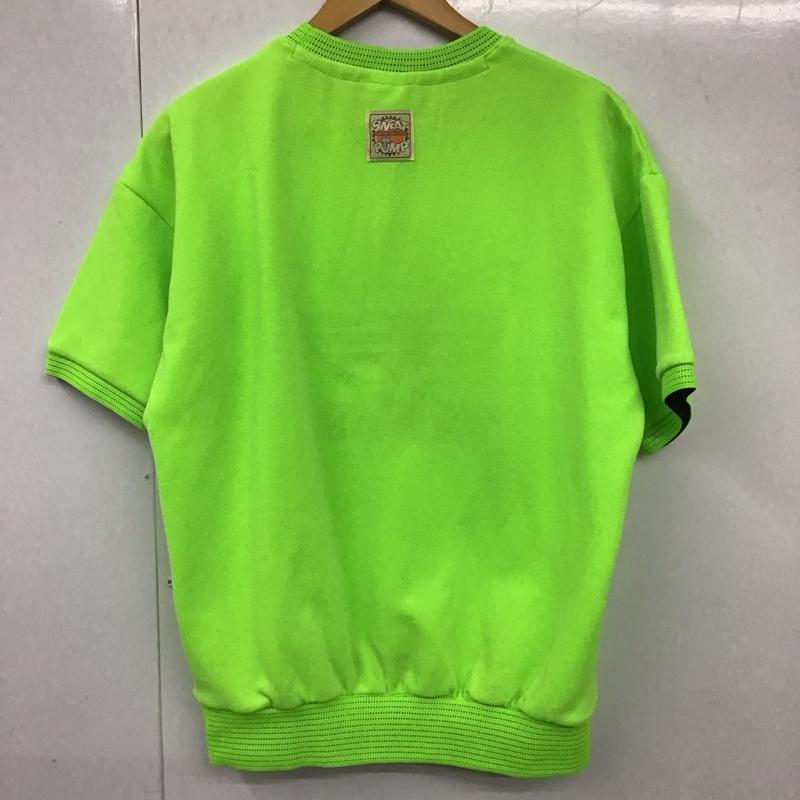 アディダス adidas カットソー 半袖 ADS-3582 L ロゴ、文字 黄緑 / イエローグリーン /  メンズ USED 古着 中古 10130372