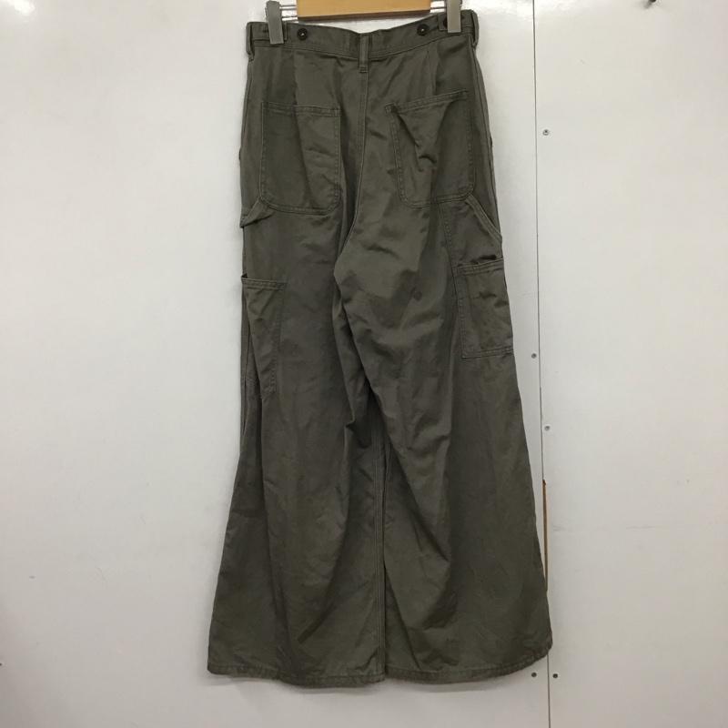 スローブイエナ SLOBE IENA パンツ ワークパンツ、ペインターパンツ カジュアルパンツ ワイドパンツ ミリタリーパンツ 38 無地 カーキ / カーキ /  レディース USED 古着 中古 10142709