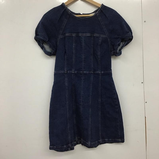 ザラ ZARA ワンピース ミニスカート デニム 半袖ワンピース S 無地 インディゴ / インディゴ /  レディース USED 古着 中古 10139366