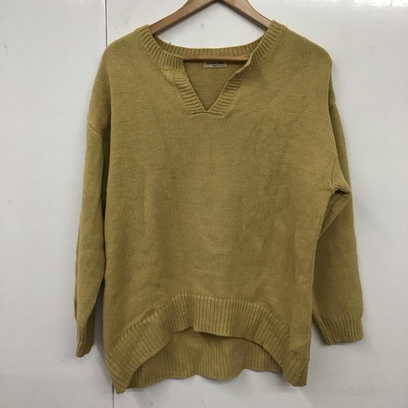 サマンサモスモス Samansa Mos2 ニット、セーター 長袖 cpf-1608021 FREE 無地 黄 / イエロー /  レディース USED 古着 中古 10120179