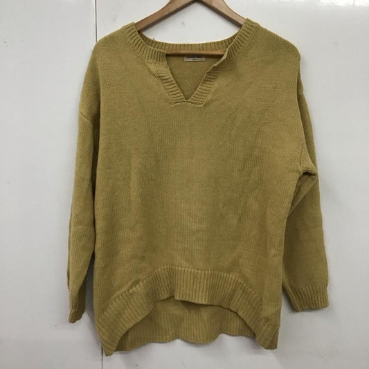 サマンサモスモス Samansa Mos2 ニット、セーター 長袖 cpf-1608021 FREE 無地 黄 / イエロー /  レディース USED 古着 中古 10120179