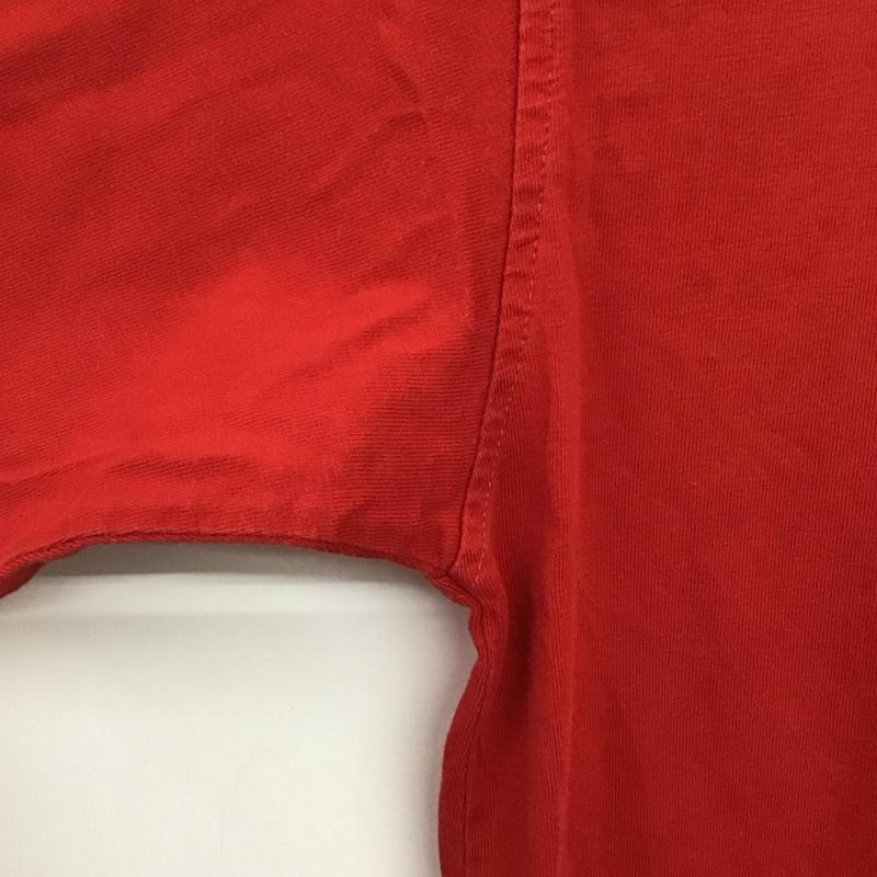 トミーヒルフィガー TOMMY HILFIGER カットソー 長袖 長袖カットソー プリントカットソー クルーネック 90s L プリント 赤 / レッド /  メンズ USED 古着 中古 10132302