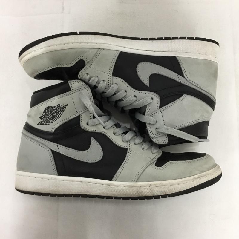 ナイキ NIKE スニーカー スニーカー 55588-035 AIR JORDAN 1 RETRO HIGH OG 27.5cm 27.5cm ロゴ、文字 黒 / ブラック / X 灰 / グレー /  メンズ USED 古着 中古 10149891