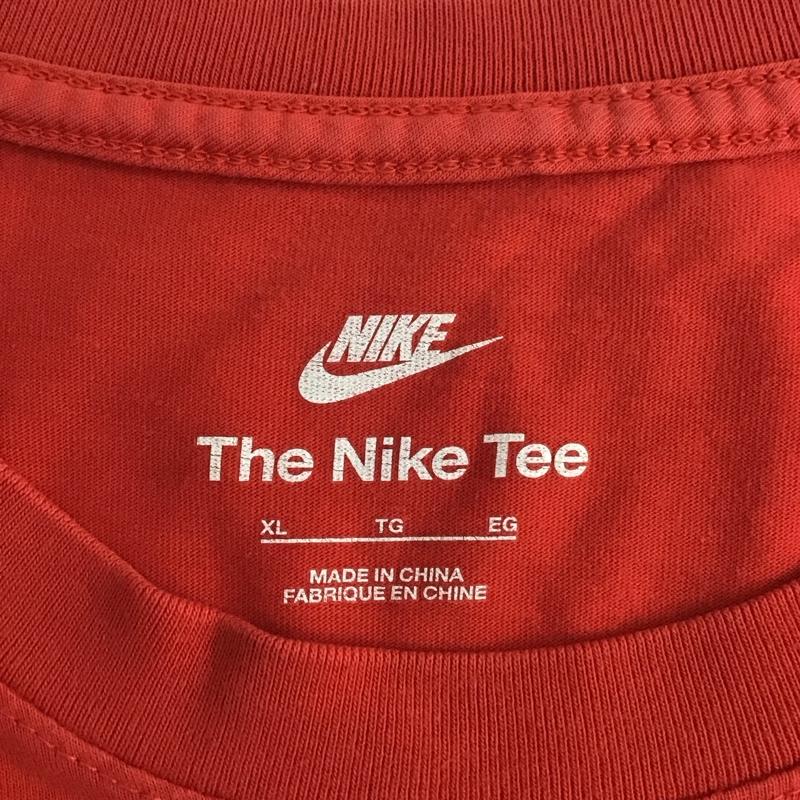 ナイキ NIKE Tシャツ 半袖 XL ロゴ、文字 赤 / レッド /  メンズ USED 古着 中古 10109769