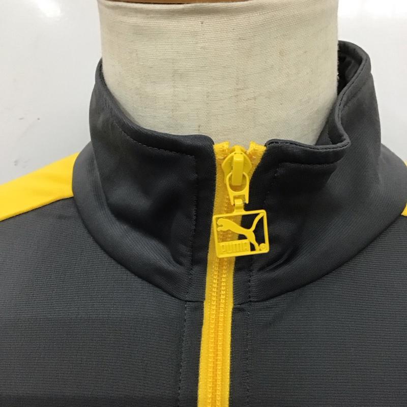 プーマ PUMA ジャケット、上着 ジャケット、ブレザー 557904 トラックジャケット ジャージ XL ロゴ、文字 灰 / グレー / X 黄 / イエロー /  メンズ USED 古着 中古 10122948