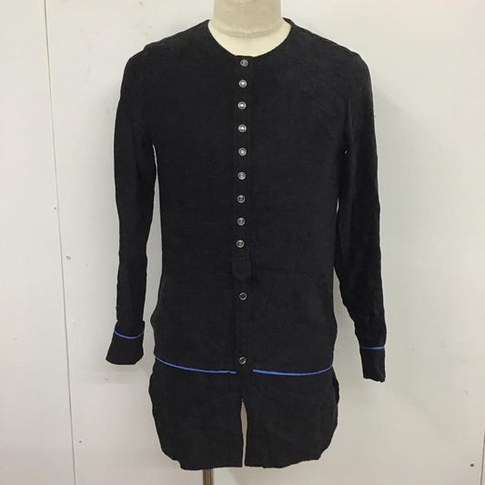 シャリーフ SHAREEF シャツ、ブラウス 長袖 15713049 ノーカラー ロングシャツ 1 無地 黒 / ブラック / X 青 / ブルー /  メンズ USED 古着 中古 10121355