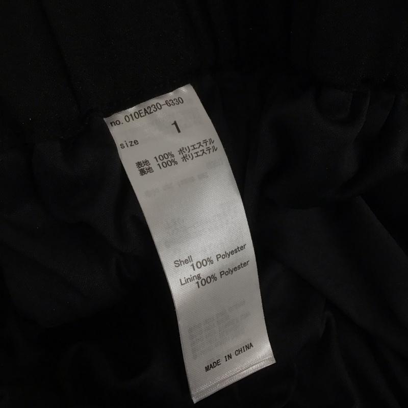 マウジー MOUSSY ボトムス ボトムス 010EA230-6330 プリーツ ワイドパンツ イージーパンツ 1 無地 黒 / ブラック /  レディース USED 古着 中古 10107504