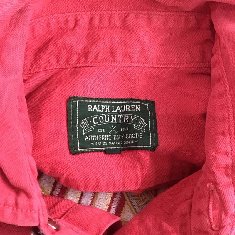 ラルフローレン RALPHLAUREN シャツ、ブラウス 長袖 80年代 9 刺繍 赤 / レッド /  メンズ USED 古着 中古 10111087